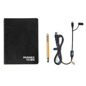 A5 Recycled Notebook, Bamboo Pen & 60W Charging Cable| AP011R-S8