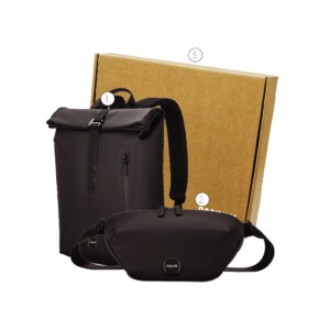 Travel Bag Set with Casual Backpack & Sling Bag | Recycled Materials | FSC Kraft Box | C011-S1