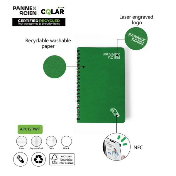 A6 Recycled Washable Paper Notebook | Modular Ring Binder | FSC ...