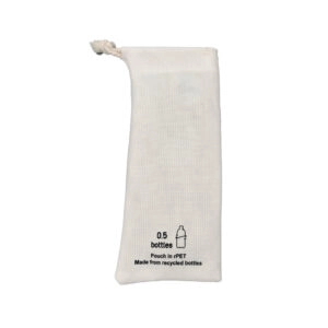 rFabric Long Pouch | Eco-Friendly Organizer for Data Cables | rPET from Recycled Bottles | Custom Logo Options Available