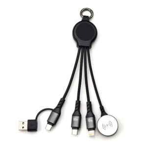 16cm 65W 4-in-1 Magnetic Wireless Charging Cable for Smart Watches | Eco-Friendly | TKW7013PD-F03